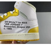 Jordan Powder Air White Off-White AQ0818-149 Yellow-Cone x 1 Dark NRG 0627